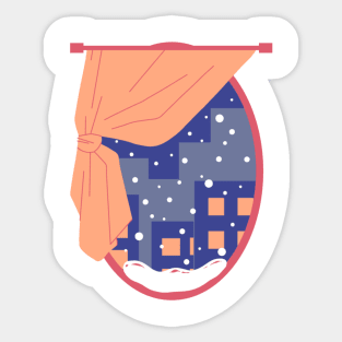 Snowy day Sticker